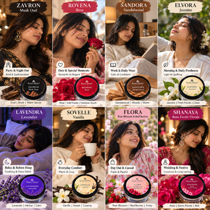 Beauty Blume Signature Pack of 8 Long Lasting Solid Perfume