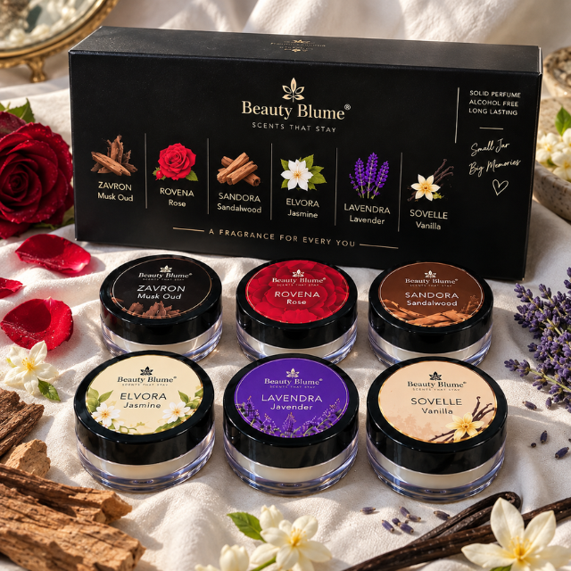 Beauty Blume Long Lasting Pack Of 6 Solid Perfume Set