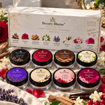 Beauty Blume Signature Pack of 8 Long Lasting Solid Perfume