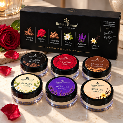 Beauty Blume Long Lasting Pack Of 6 Solid Perfume Set